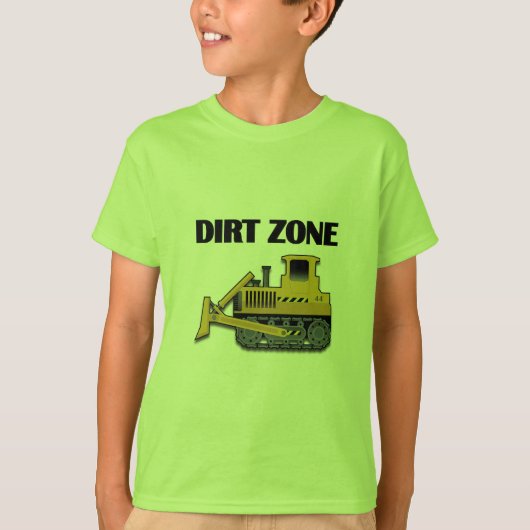 Dirt Zone (Bulldozer) - Kinderen Basic T-Shirt (Voorkant)