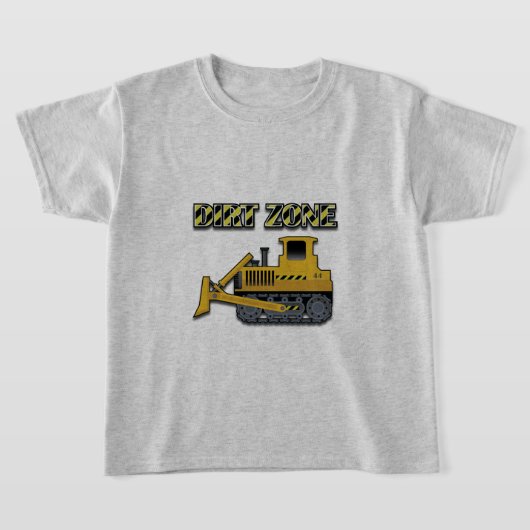 Dirt Zone (Bulldozer) - Kinderen Basic T-Shirt (Laagn)