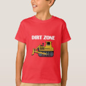 Dirt Zone (Bulldozer) - Kinderen Basic T-Shirt (Voorkant)