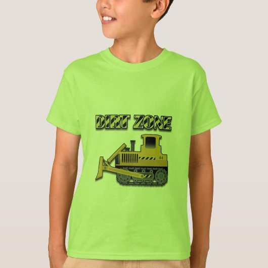 Dirt Zone (Bulldozer) - Kinderen Basic T-Shirt (Voorkant)