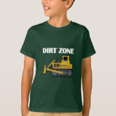 Dirt Zone (Bulldozer) - Kinderen Basic T-Shirt (Voorkant)
