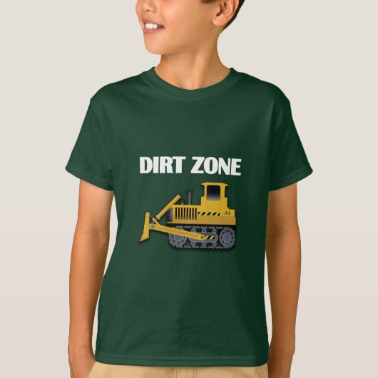 Dirt Zone (Bulldozer) - Kinderen Basic T-Shirt (Voorkant)