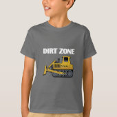 Dirt Zone (Bulldozer) - Kinderen Basic T-Shirt (Voorkant)