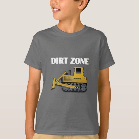 Dirt Zone (Bulldozer) - Kinderen Basic T-Shirt (Voorkant)