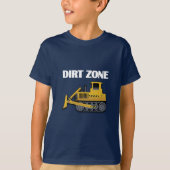 Dirt Zone (Bulldozer) - Kinderen Basic T-Shirt (Voorkant)