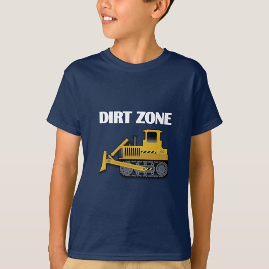 Dirt Zone (Bulldozer) - Kinderen Basic T-Shirt (Voorkant)