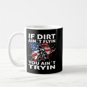 Dirtbike Motocross Dirt bike dad MX US Flag Koffiemok