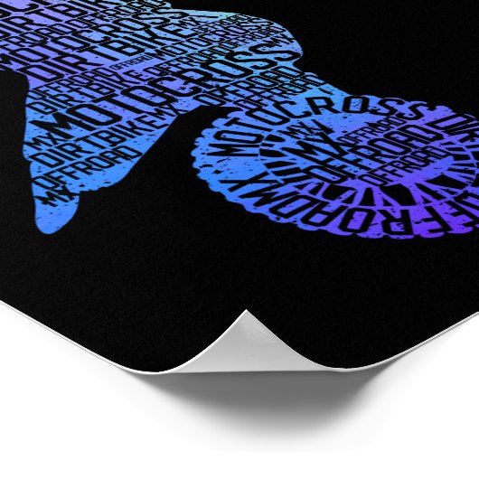 Dirtbike Motocross-vorm MX Dirt Bike Rider Moto Poster (Hoek)