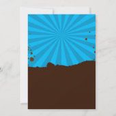 Dirtbike-verjaardagsuitnodiging Op feestdag Kaart (Achterkant)