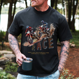 Dirtbikes Racing Motocross Race Park Tekst T-shirt