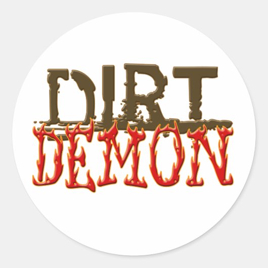 DirtDemon1 Ronde Sticker (Voorkant)