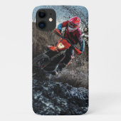 Dirte fietserrider gooit kussen Case-Mate iPhone case (Achterkant)