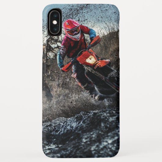 Dirte fietserrider gooit kussen Case-Mate iPhone case (Achterkant)
