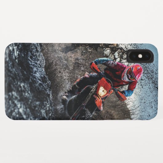 Dirte fietserrider gooit kussen Case-Mate iPhone case (Achterkant (horizontaal))