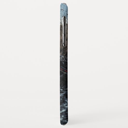 Dirte fietserrider gooit kussen Case-Mate iPhone case (Achterkant/links)