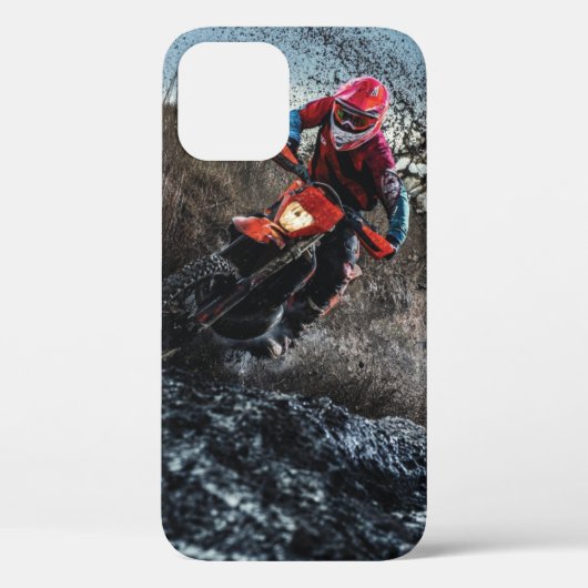 Dirte fietserrider gooit kussen Case-Mate iPhone case (Achterkant)