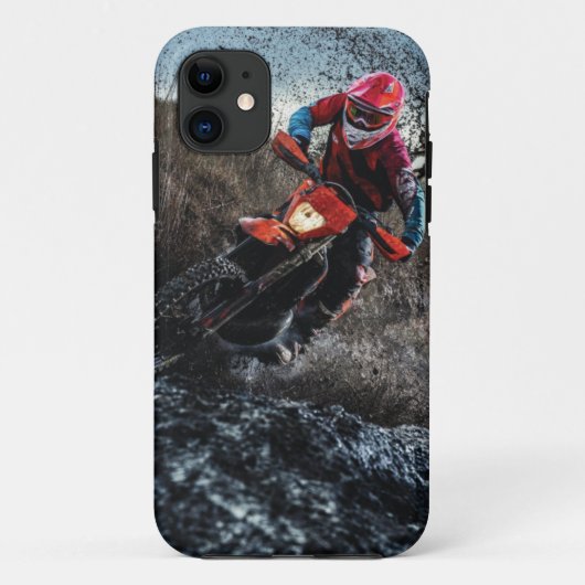 Dirte fietserrider gooit kussen Case-Mate iPhone case (Achterkant)