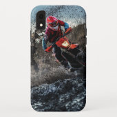 Dirte fietserrider gooit kussen Case-Mate iPhone case (Achterkant)