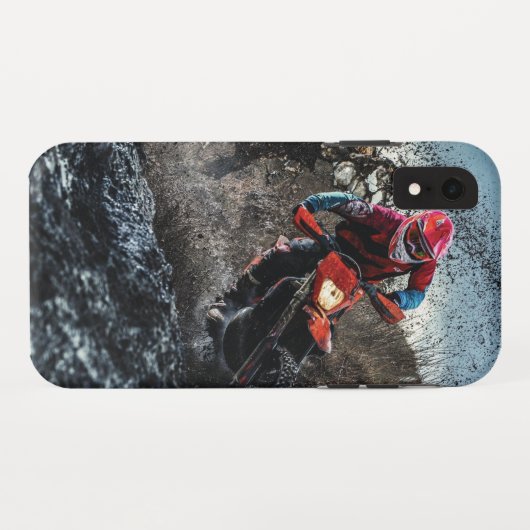 Dirte fietserrider gooit kussen Case-Mate iPhone case (Achterkant (horizontaal))
