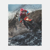 Dirte fietserrider gooit kussen fleece deken (Voorkant)