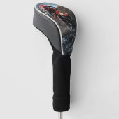 Dirte fietserrider gooit kussen golfheadcover (Schuin)