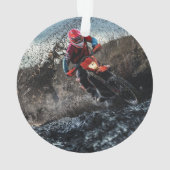 Dirte fietserrider gooit kussen ornament (achterkant)