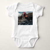 Dirte fietserrider gooit kussen romper (Voorkant)
