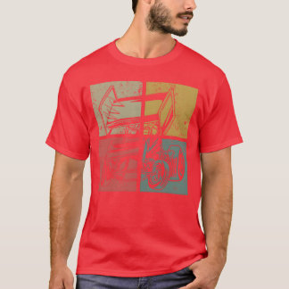 Dirtrack Racing Race Sprint Car vrienden T-shirt