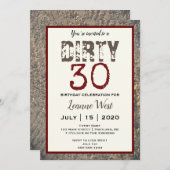 Dirty 30 30th Birthday Kaart (Voorkant / Achterkant)