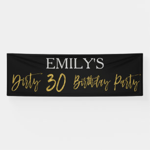 Dirty 30 Announcement Party Banner