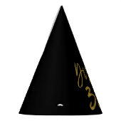 Dirty 30 Birthday Gold Foil en Black Party Pet Feesthoedjes (Links)
