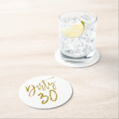 Dirty 30 Birthday Goudfolie en Witte Onderzetters (Insitu)