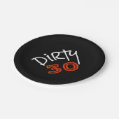 Dirty 30 Birthday Papieren Bordje (Gekanteld)