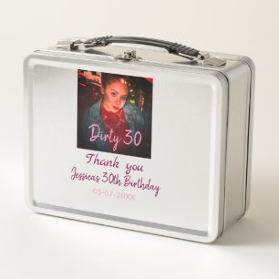 Dirty 30 Birthday voeg naam toe roze voeg foto dat