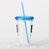 Dirty 30 Birthday voeg naam toe roze voeg foto dat Acryl Drinkbeker (Links)