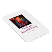 Dirty 30 Birthday voeg naam toe roze voeg foto dat Magneet (Rechterzijde)