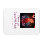 Dirty 30 Birthday voeg naam toe roze voeg foto dat Magneet (Horizontaal)