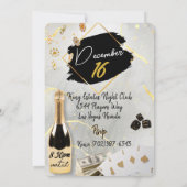 Dirty 30 Black & Gold Casino Sports Car Luxury Kaart (Achterkant)