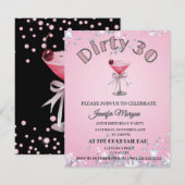 Dirty 30 Coquette Martin Verjaardagsthema Kaart (Voorkant / Achterkant)