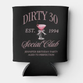 Dirty 30 Coquette Martini & Bow Verjaardag Blikjeskoeler (Voorkant)