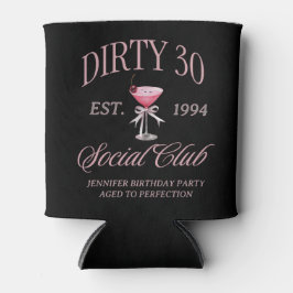 Dirty 30 Coquette Martini & Bow Verjaardag Blikjeskoeler