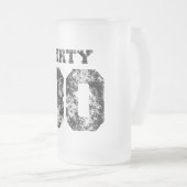 Dirty 30 Frosted Glass Beer Mokken (Voorkant rechts)