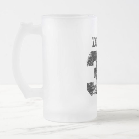 Dirty 30 Frosted Glass Beer Mokken (Links)