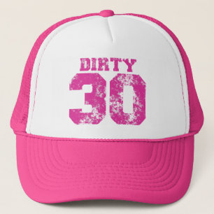 DIRTY 30 Hot Neon Pink Birthday Pet