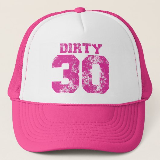 DIRTY 30 Hot Neon Pink Birthday Pet (Voorkant)