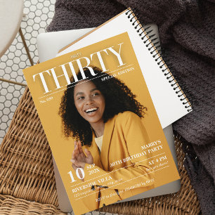 Dirty 30 Magazine Newspaper 30th Birthday Foto Kaart