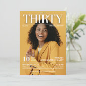 Dirty 30 Magazine Newspaper 30th Birthday Foto Kaart (Staand voorkant)
