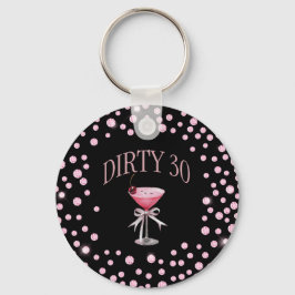 Dirty 30 Pink Coquette Naam aanpassen Sleutelhanger