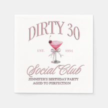 Dirty 30 roze Coquette Martini Themd