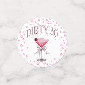 Dirty 30 Roze Coquette Verjaardagsfeestje Confetti (Kleine voorkant)